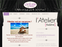 Tablet Screenshot of lateliertheatre.com